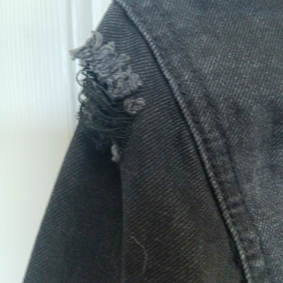 CLEARANCE SALE!! Love Tree Black Distressed Denim Jacket - Picture 11 of 15